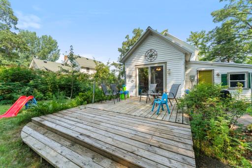Wonderful gathering area on this large deck.