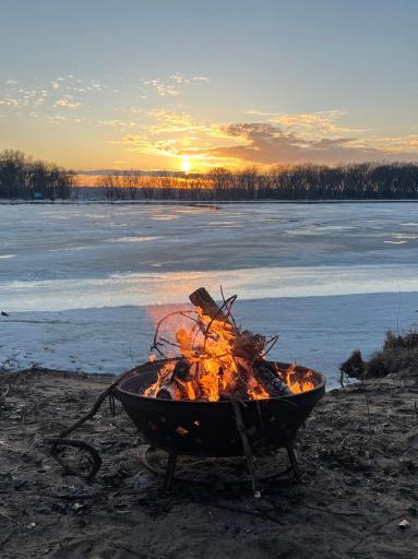 Winter Sunset at the Beach.