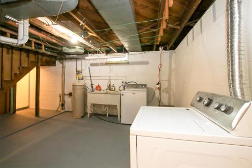 Clean and dry lower level mechanical and laundry area