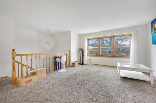 On-trend foyer pendant, lots of natural light