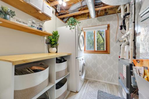 Heading downstairs - updated laundry room