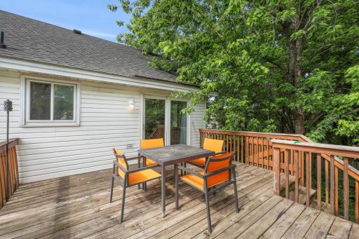 Deck off of the dining room - stairs to back yard