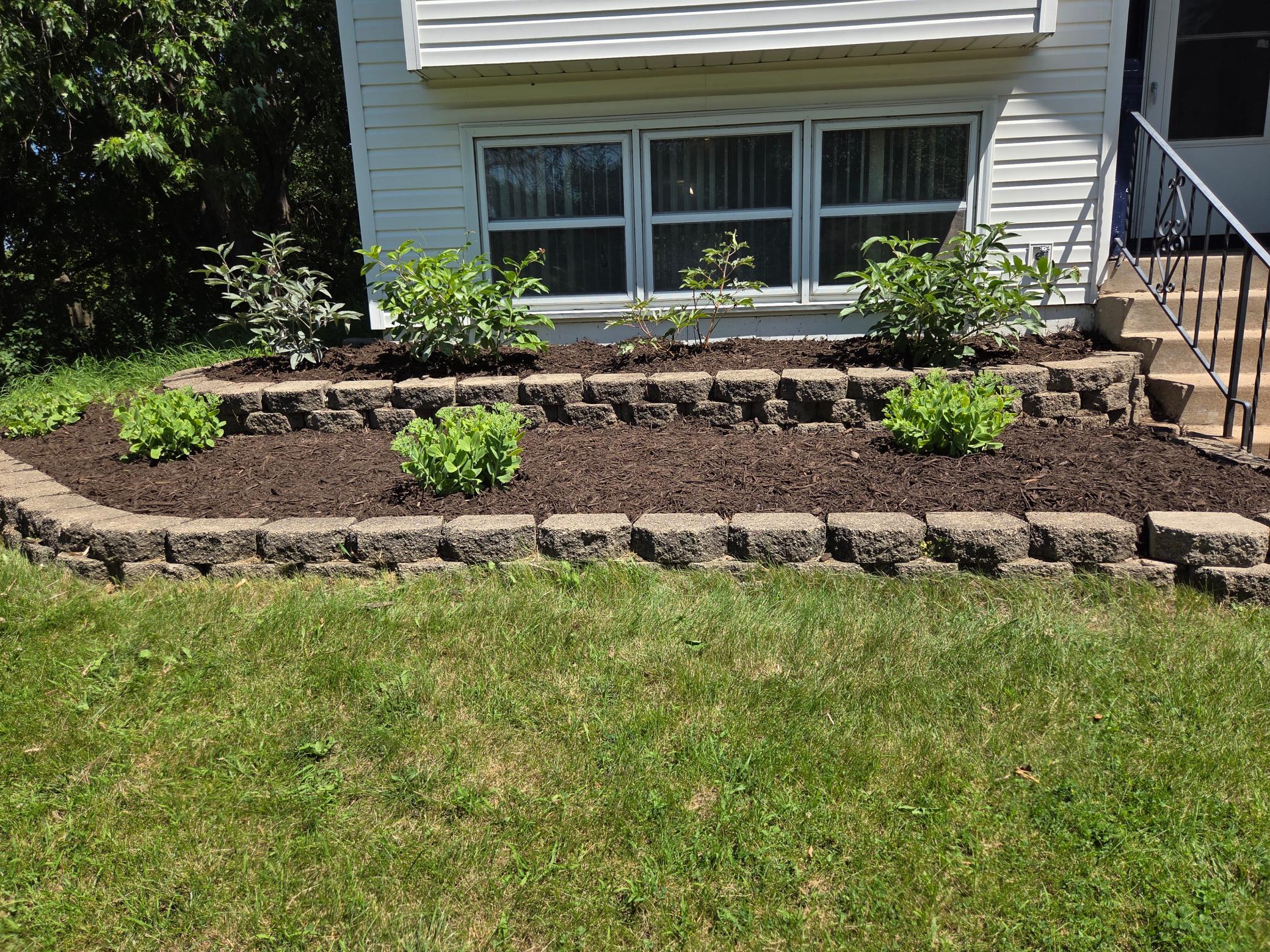 Front beds have been nicely refreshed