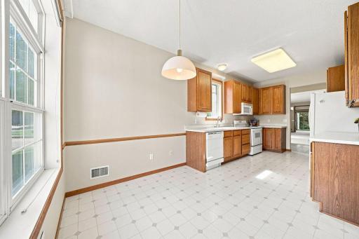 Enjoy informal dining in this spacious dinette or formal dining in the living/dining room.