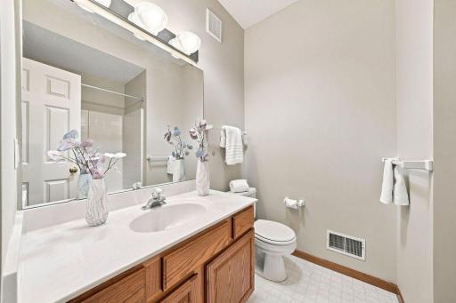 There are 2 full baths in the home including this main bath.