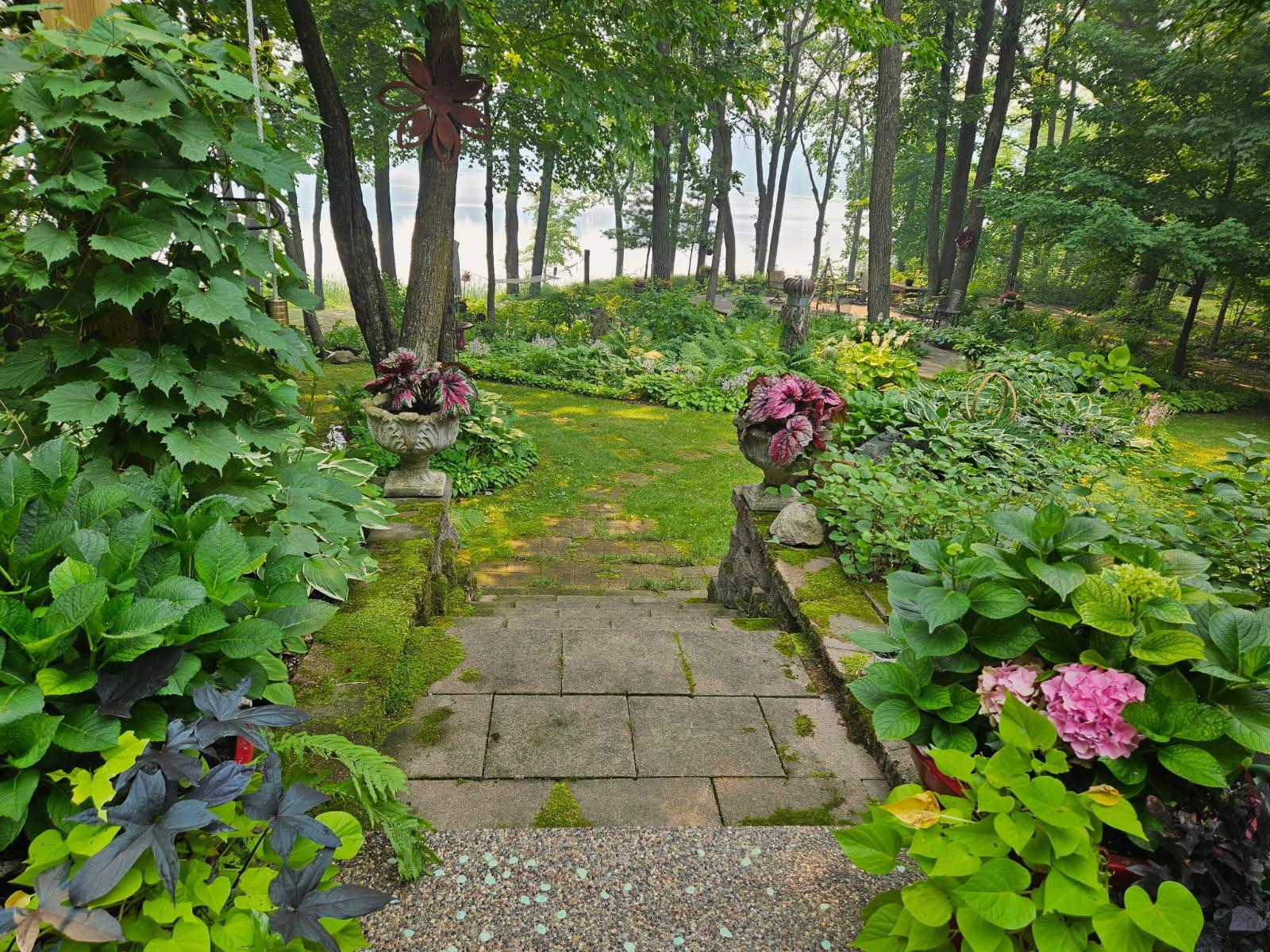 Steps down Path