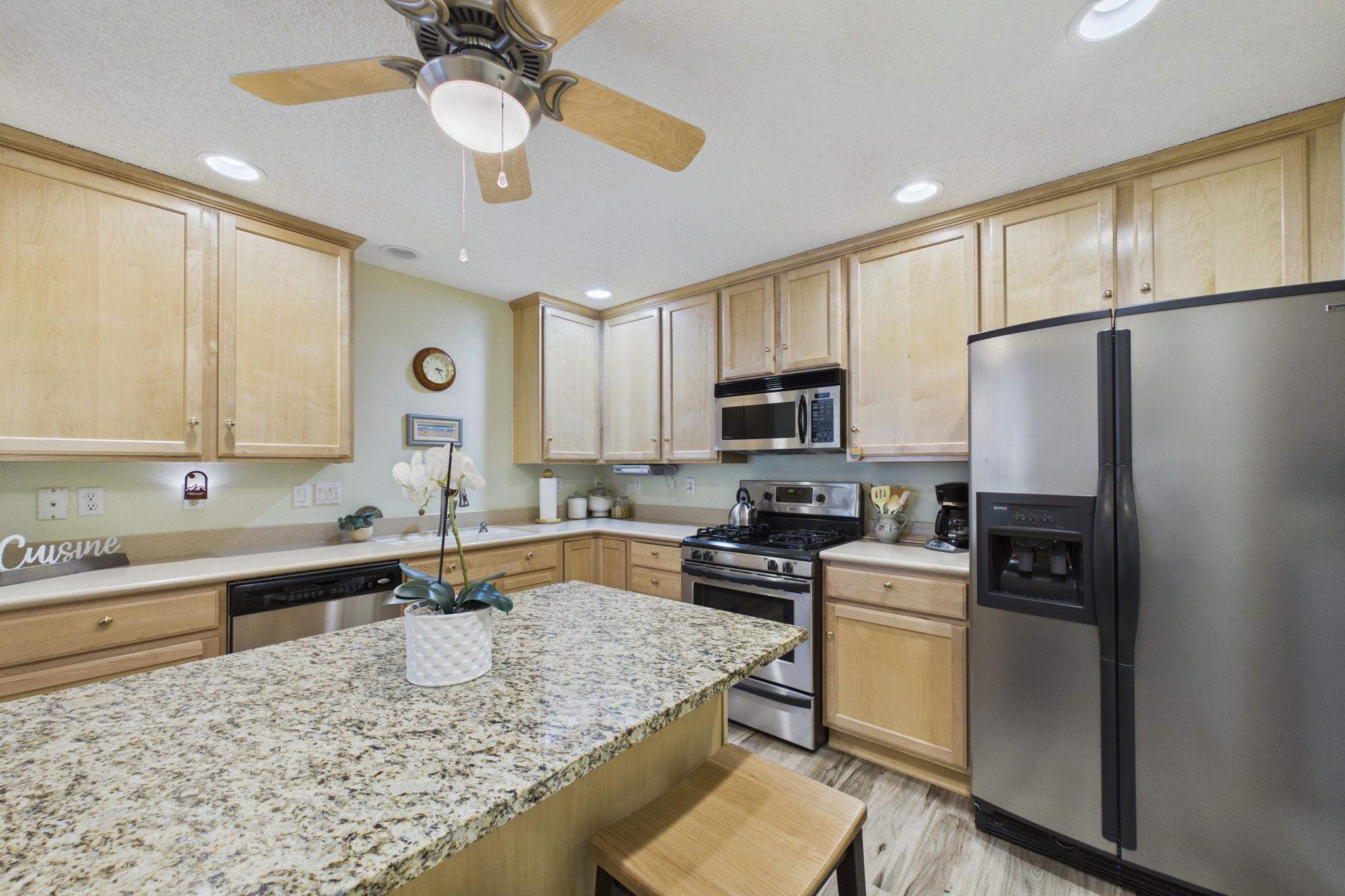 Center island kitchen with tremendous storage space
