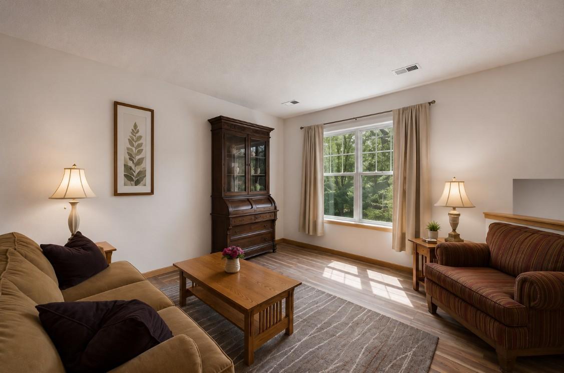Living room. Virtually staged