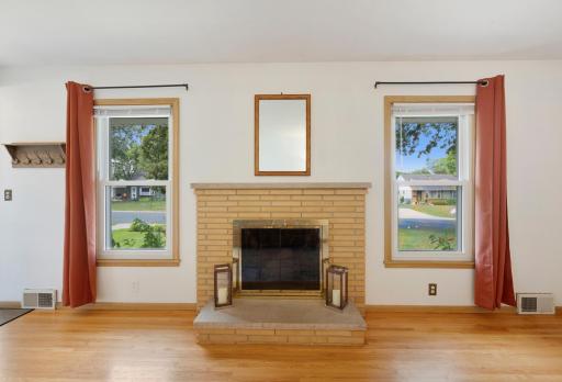 Wood burning fireplace