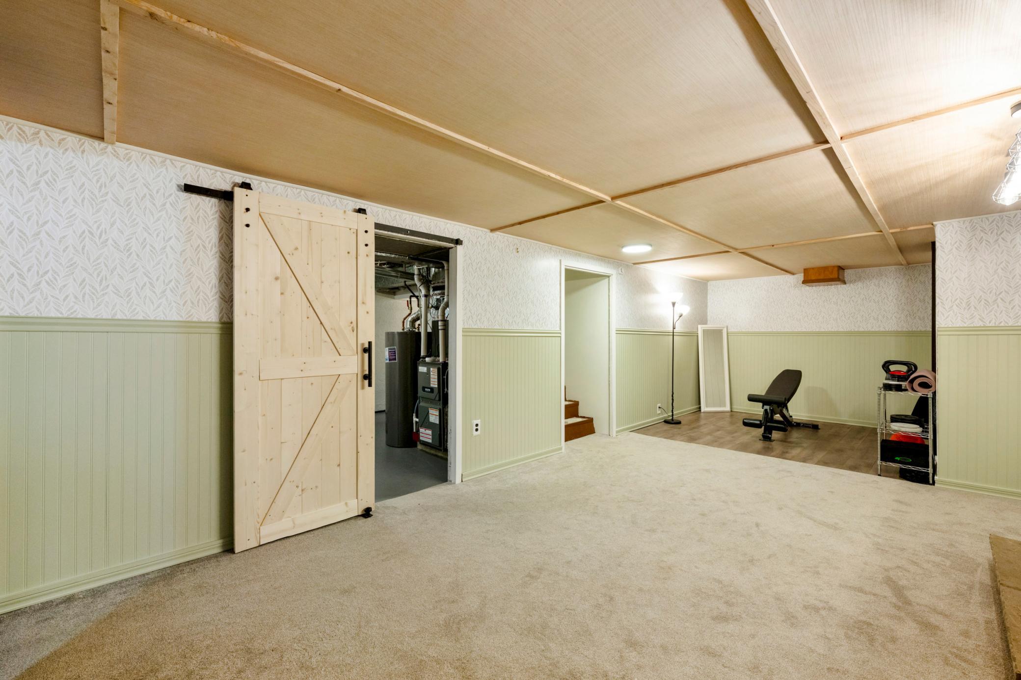 spacious lower level
