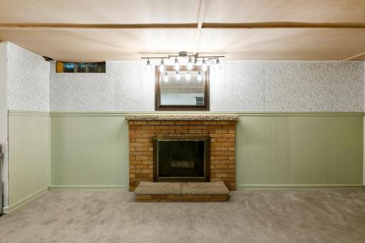Fireplace in basement