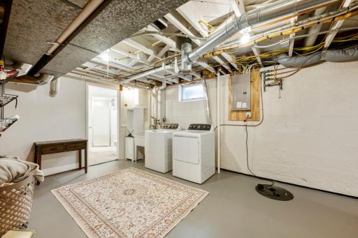 Huge laundry area