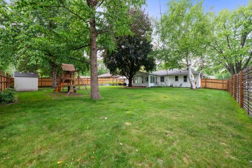 Fully fenced backyard
