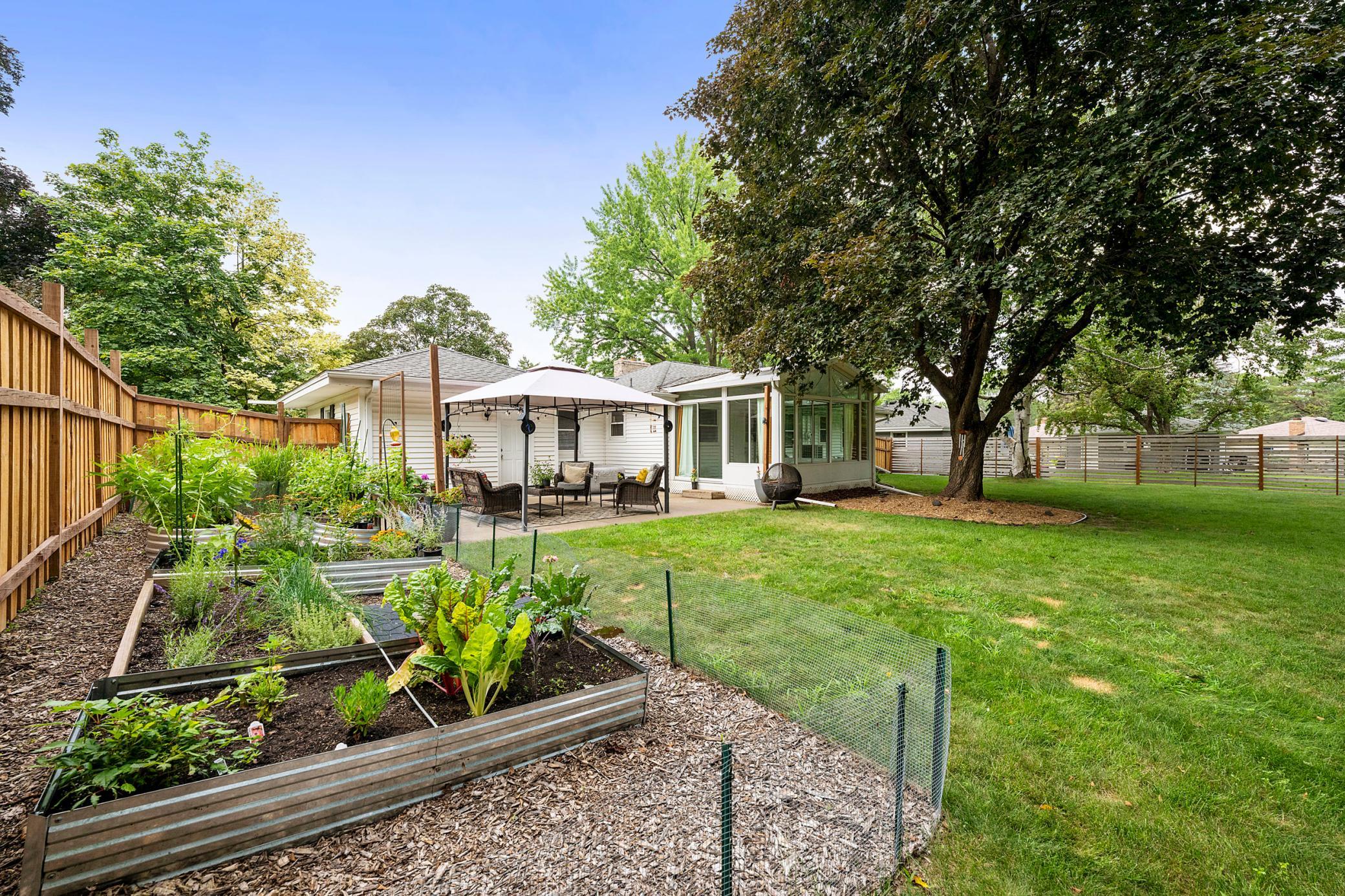 Spacious backyard