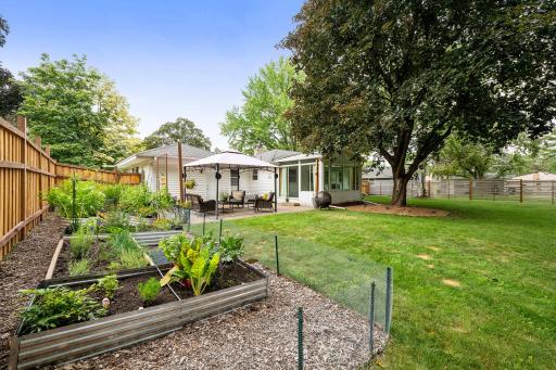 Spacious backyard
