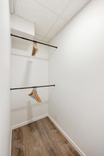 Basement closet off of bathroom