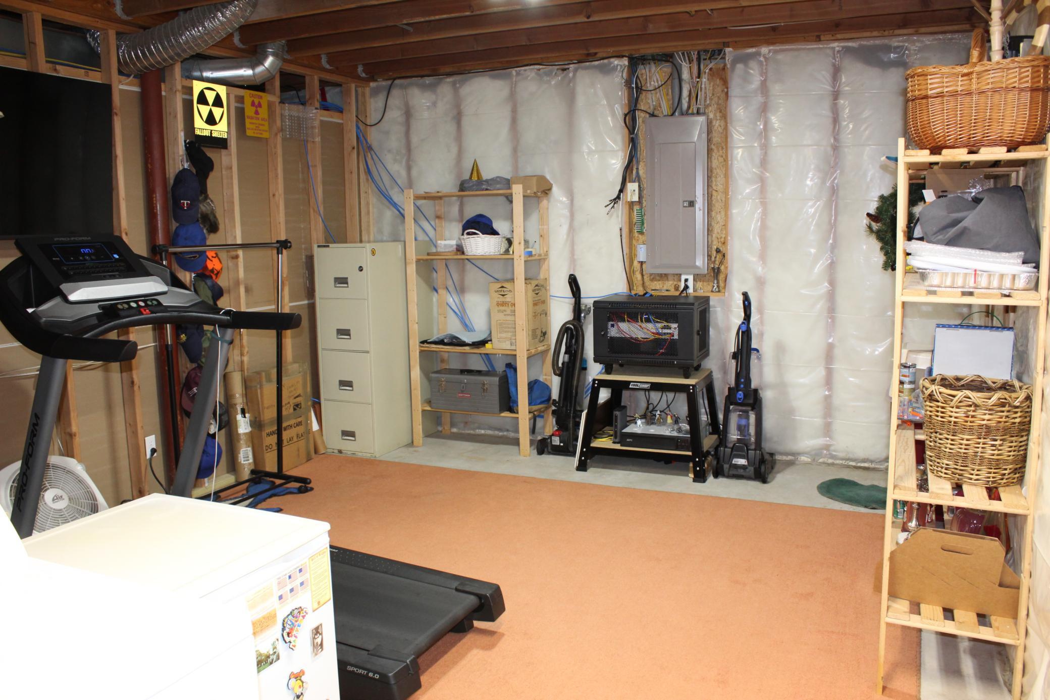 Lower level large storage area
