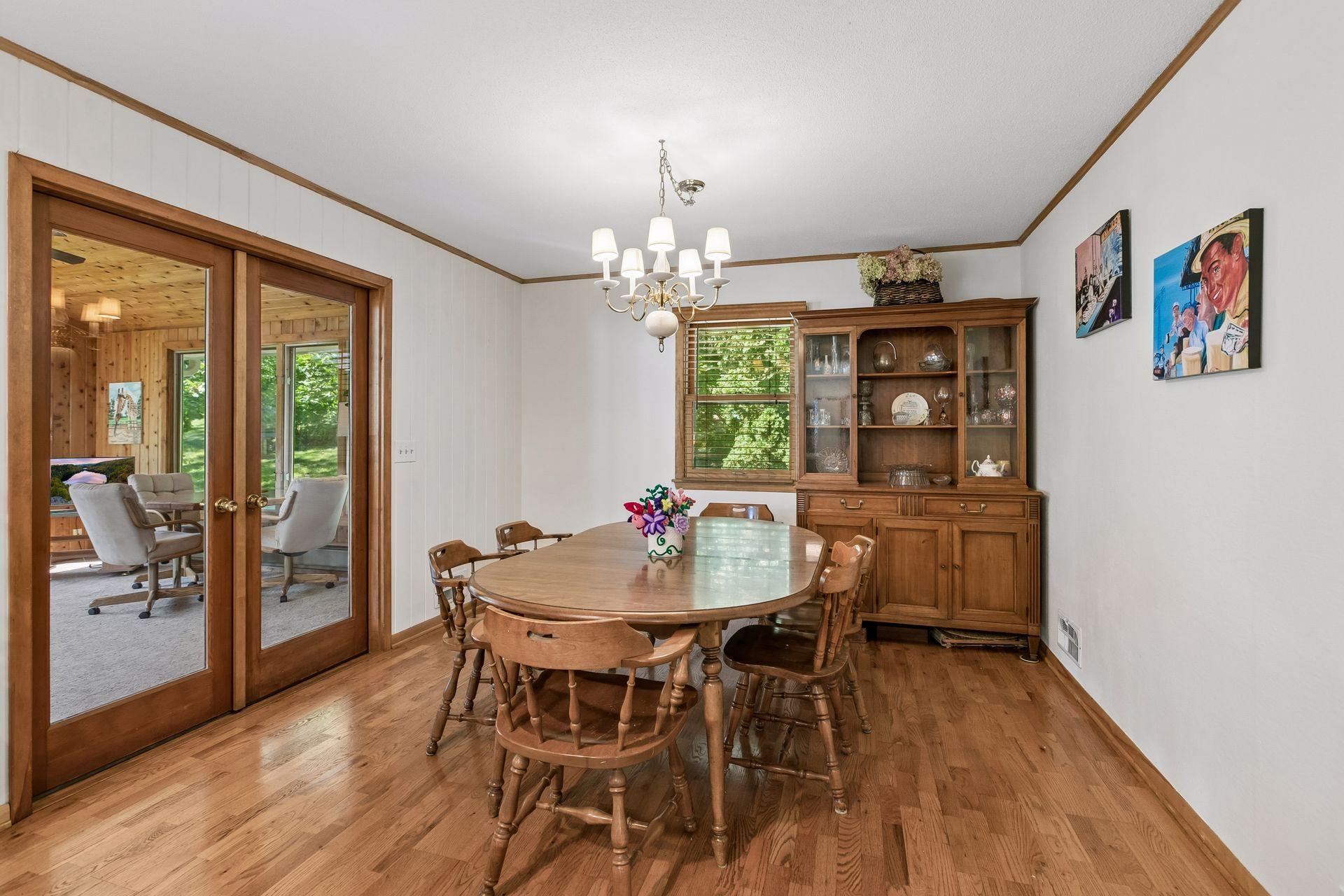 So much room in the informal dining area.
