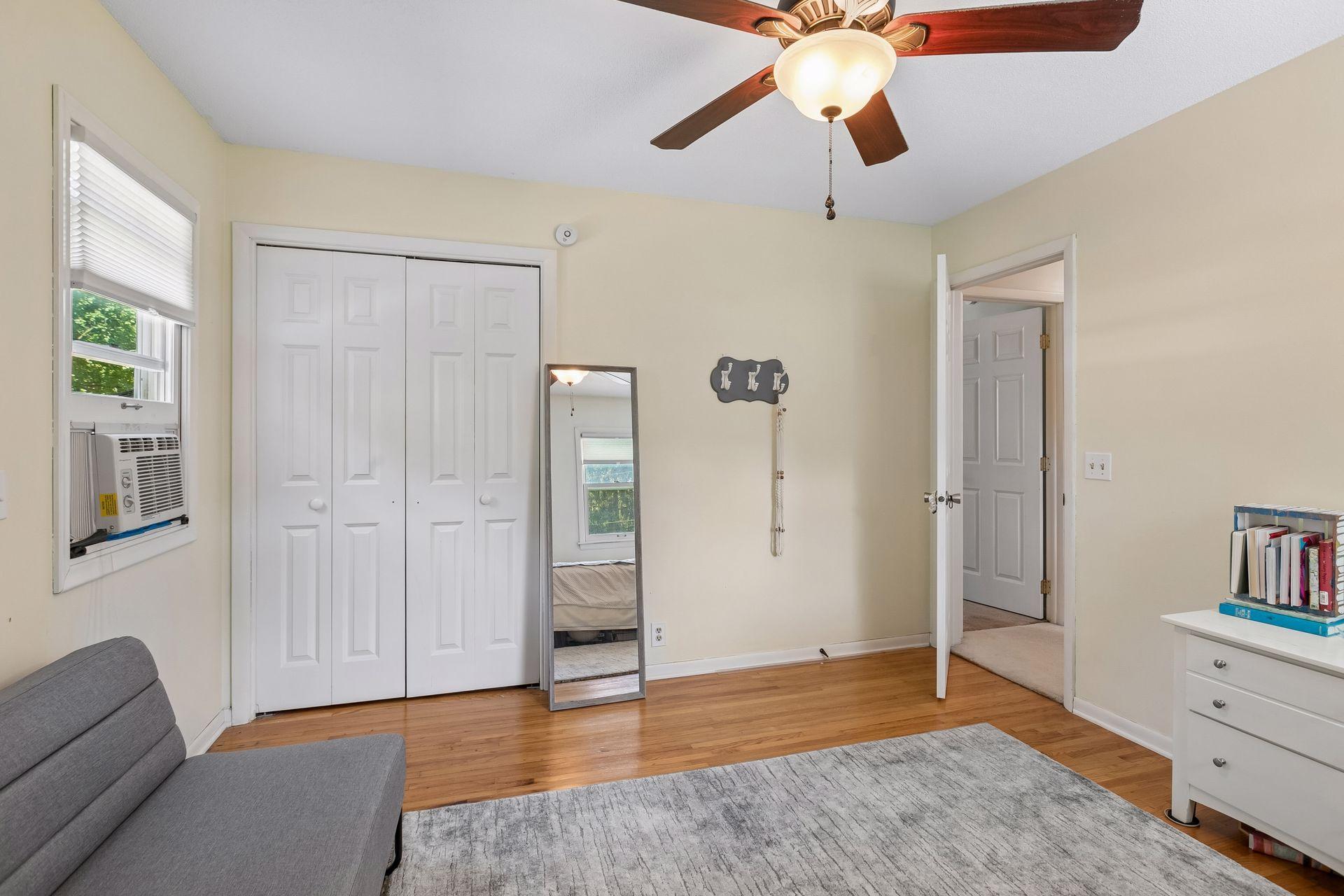 Beautiful wood floors- did you notice the ceiling fan?