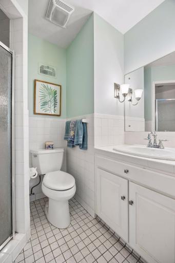 The primary suite has an attached 3/4 bath - very convenient