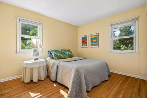 There are 4 convenient bedrooms on the upper level