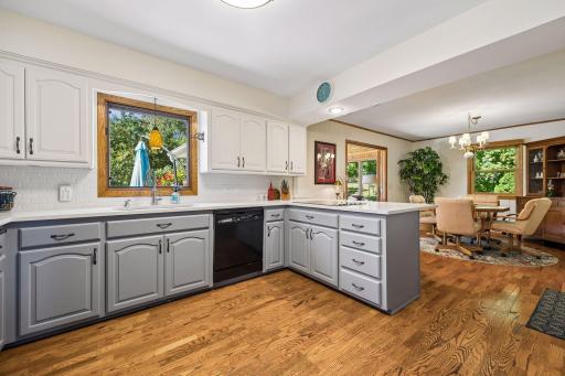 Great counter space in this darling kitchen