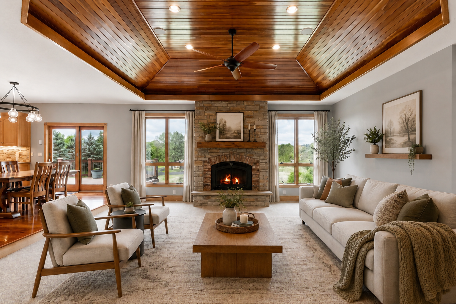Virtually Staged Living Room