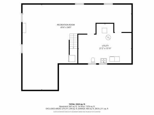 The lower level is quite spacious and should accommodate whatever suits your needs!