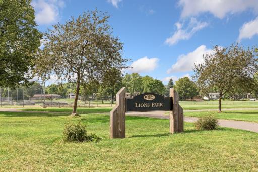 Lions Park is a wonderful neighborhood asset just steps out your front door!
