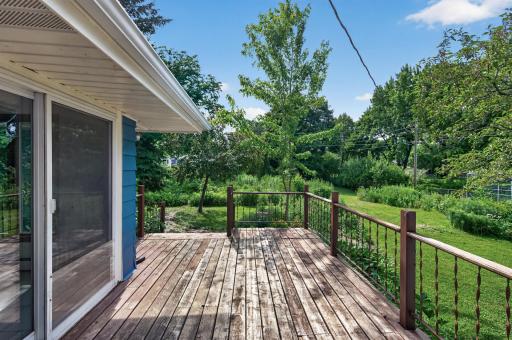 View of yard from deck