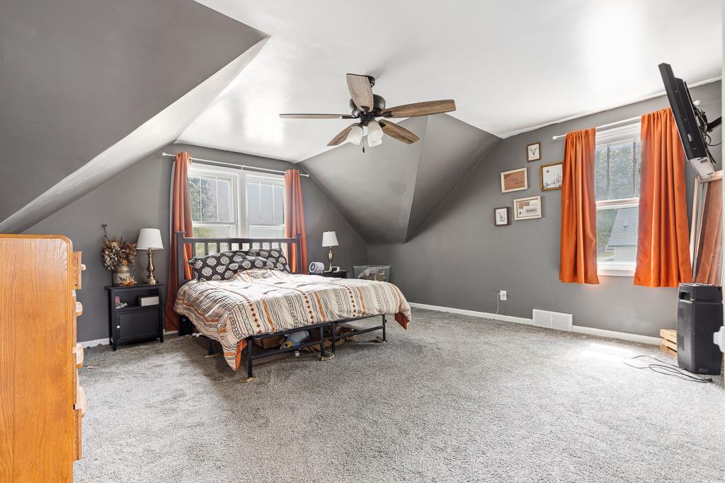 The largest upper level bedroom