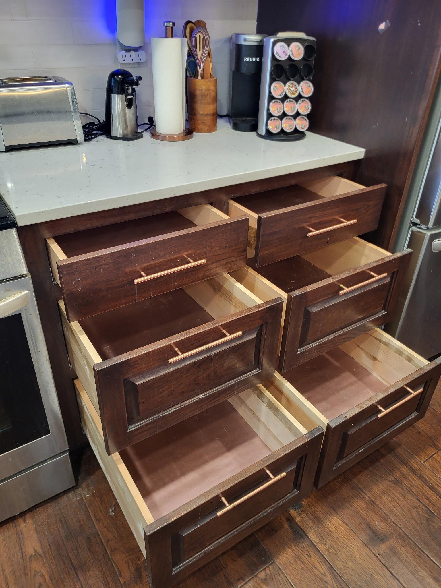 High-end soft-close cabinets and drawers