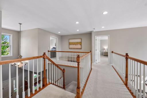 The walking bridge separates 2 of the bedrooms from the primary bedroom
