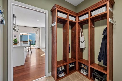 The mudroom offers the perfect spot for all your outdoor wear