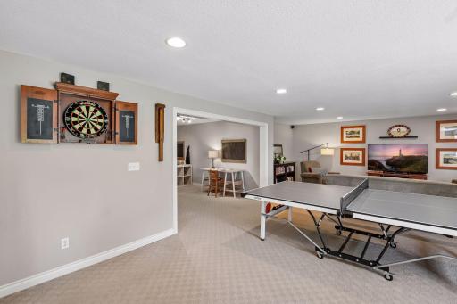 Lower level amusement room