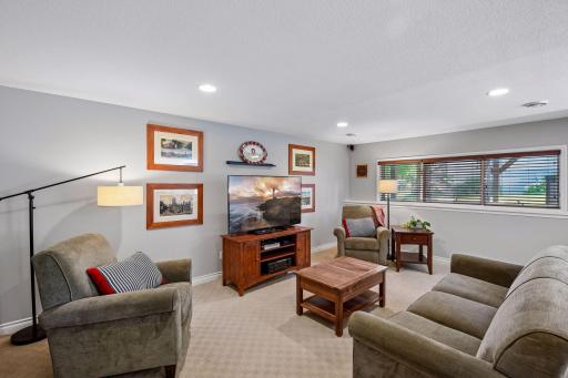 Lower level amusement room/family room