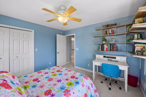All upper level bedrooms have ceiling fans