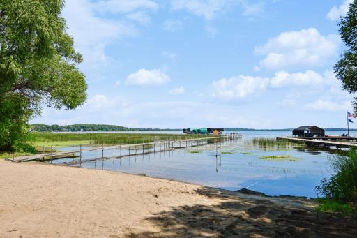 On the lake just around the corner from your home!