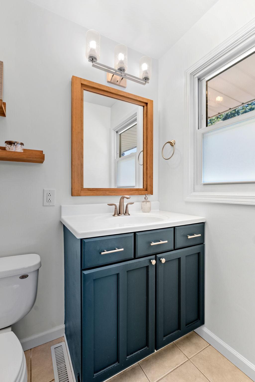 Recently updated primary bathroom