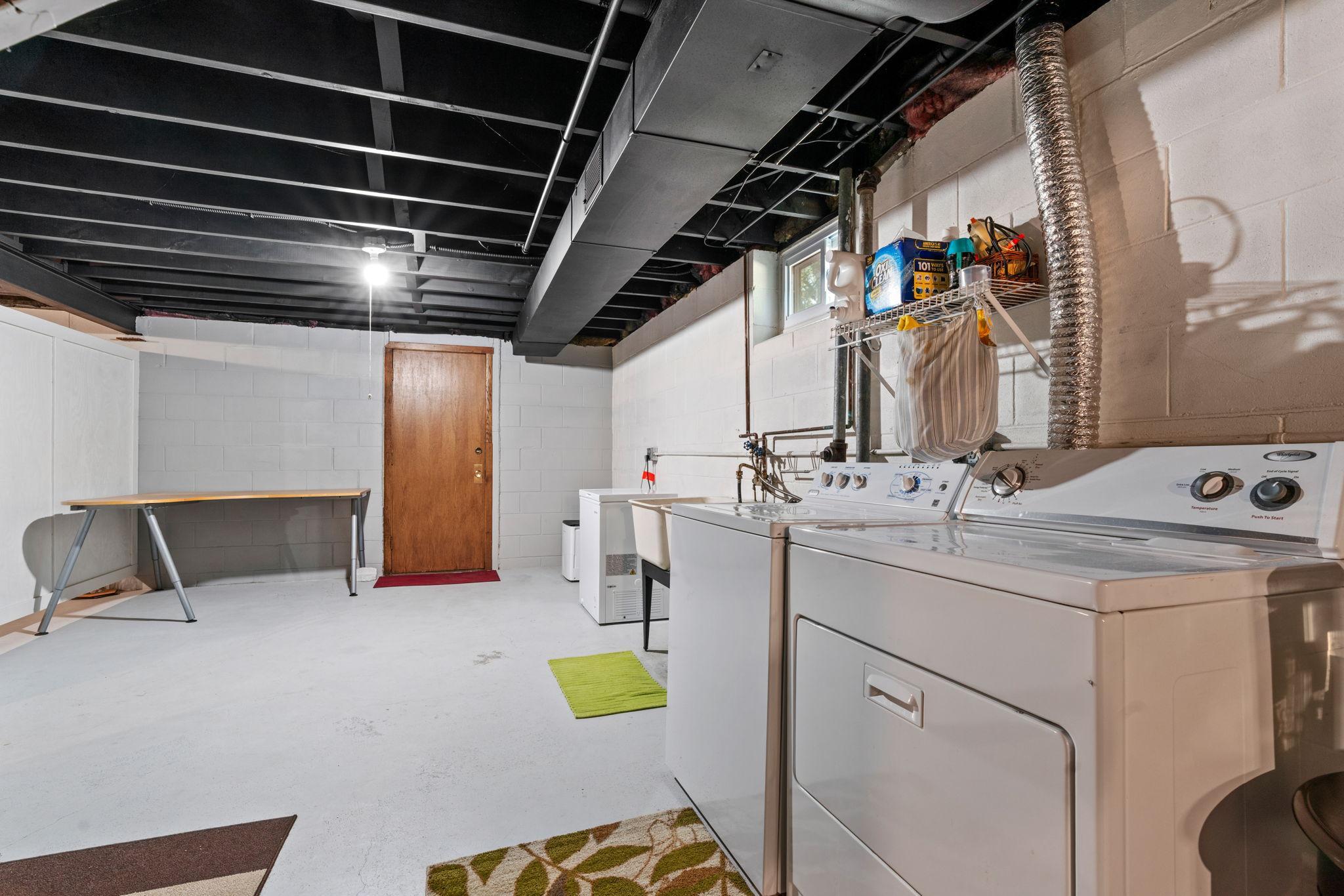 Tons of space in the laundry area