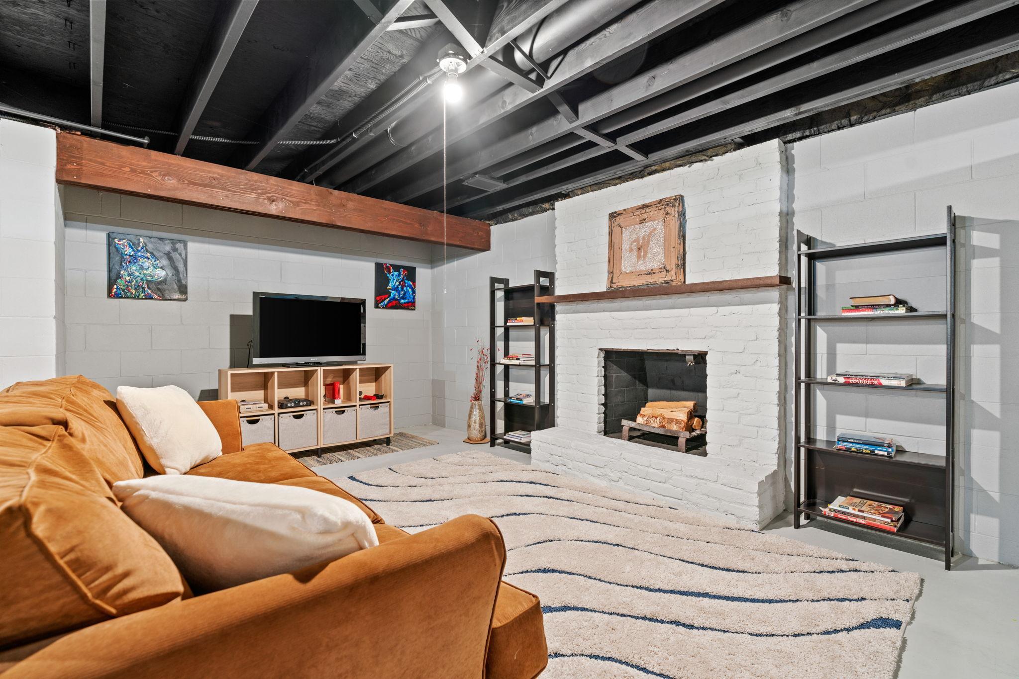 Temporary walls create separate spaces, but easy to remove and have one big hangout space!