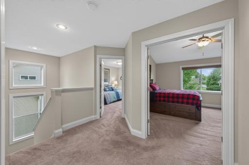 Enjoy the convenience of having all bedrooms together on the upper level, connected by a spacious landing that enhances both flow and privacy.