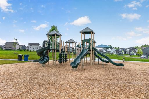 The impressive neighborhood play area at Spyglass Park offers endless opportunities for climbing, sliding, and making lasting memories close to home.