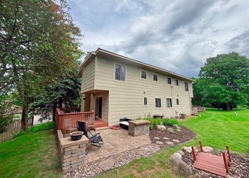 Custom-made paver patio adds value to this home.