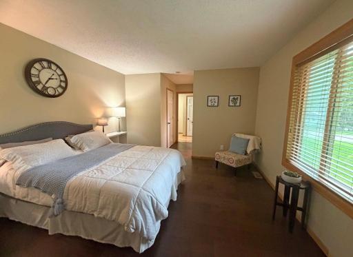 The new homeowner will appreciate this spacious and private primary bedroom.