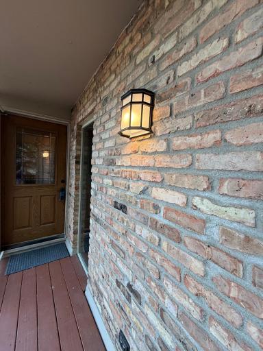 More gorgeous brick at the front exterior of the home.