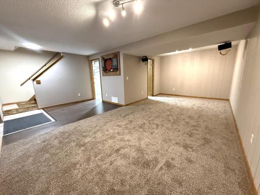 This space is suitable for movie nights or game day gatherings.