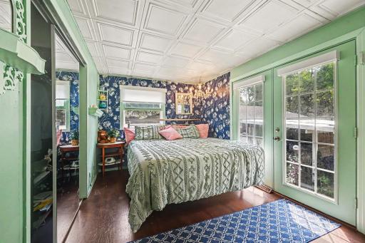 Bedroom Main Walkout to Patio and Hot Tub Fenced Yard