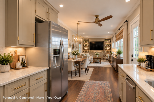 Potential Kitchen Dining Living Room AI