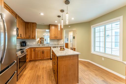 New lighting and flooring throughout the home.